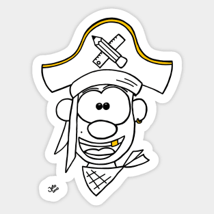 A school pirate Sticker